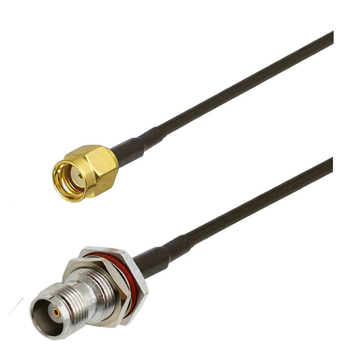 Cablu adaptor RF pigtail RPSMA male TNC female 2m pentru conectare modem la antena GSM 3G 4G GPS WIFI LORA
