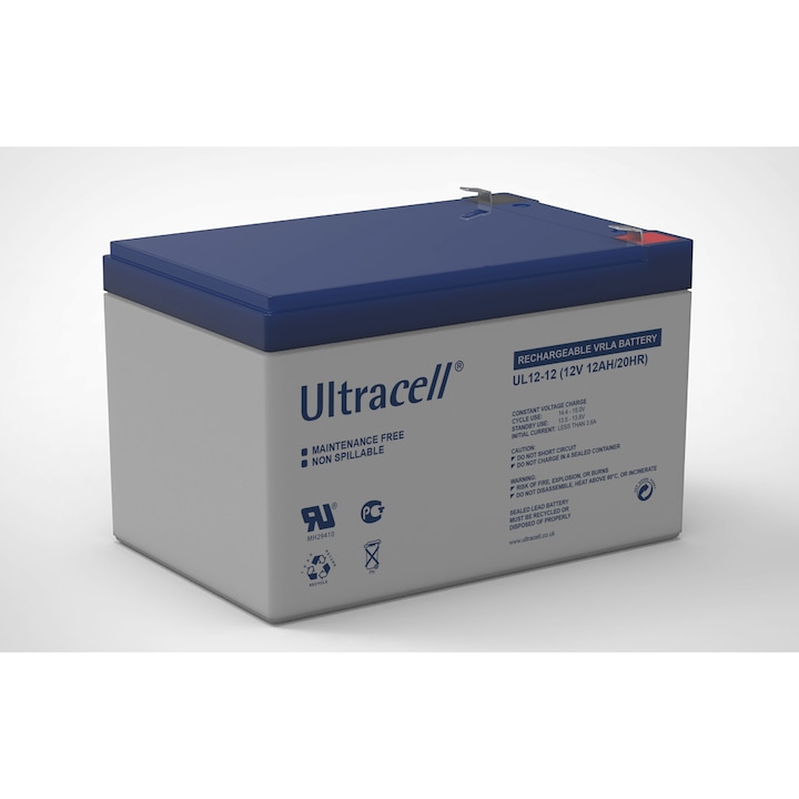 Автомобилен акумулатор Ultracell 12V 12Ah, 3.6кг