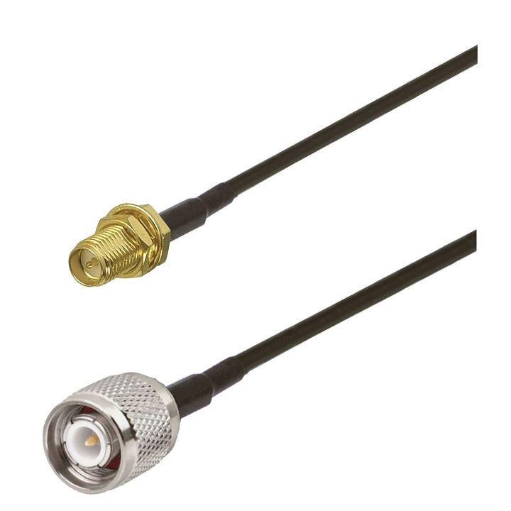 Cablu adaptor RF pigtail RPSMA female TNC male 20cm pentru conectare modem la antena GSM 3G 4G GPS WIFI LORA