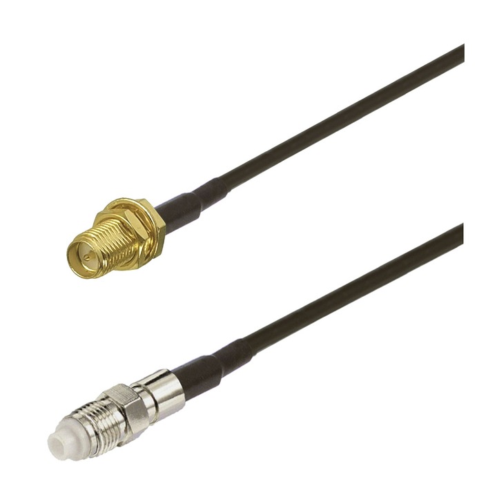 Cablu adaptor RF pigtail RPSMA female FME female 30cm pentru conectare modem la antena GSM 3G 4G GPS WIFI LORA