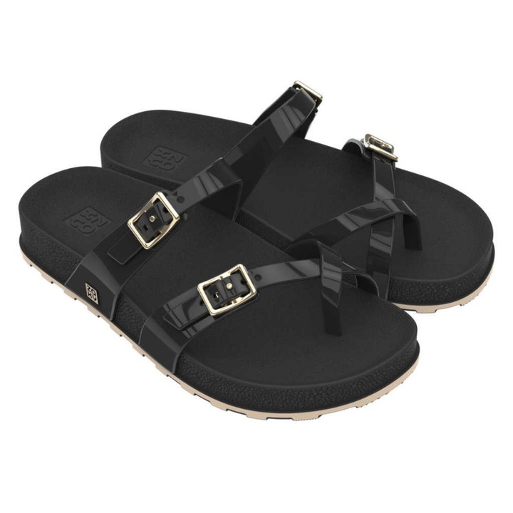 Zaxy Smart Slide női fekete 2 csatos lábujjközös papucs 18585-AC080 Méret 36