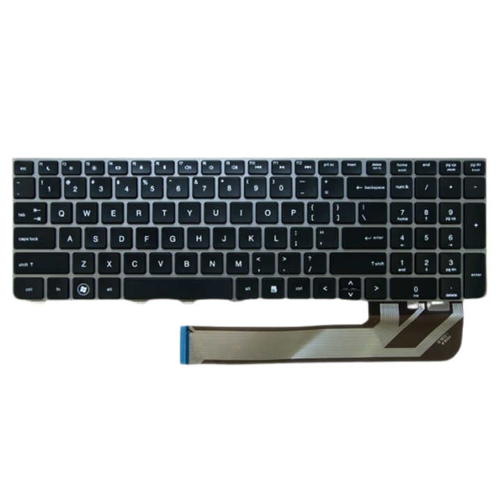 Laptop billentyűzet, Qoltec, HP Probook 4530-hoz, keret, fekete