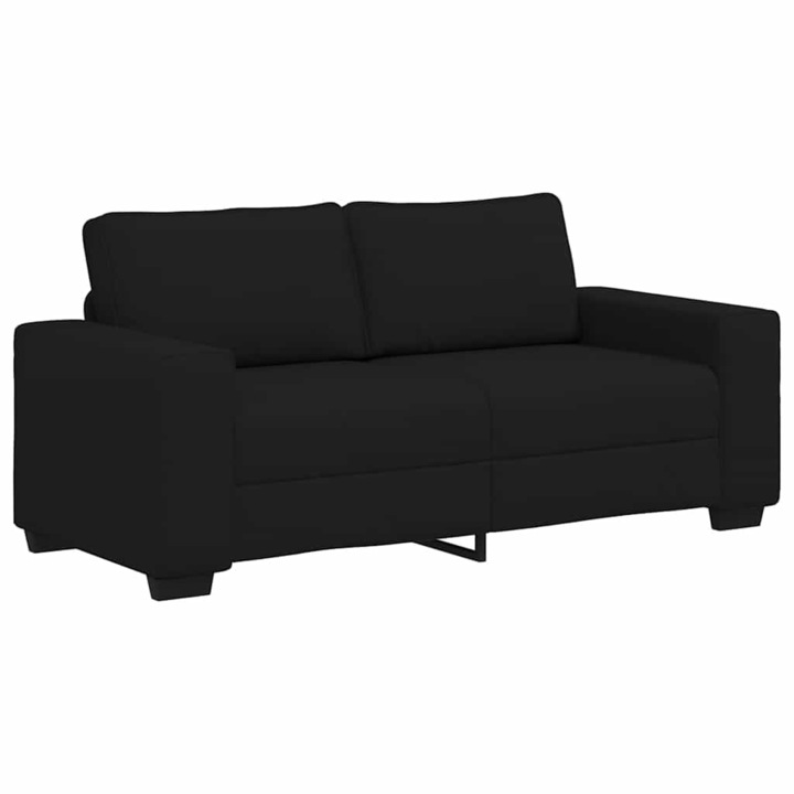 Canapea vidaXL, cu 2 locuri negru 140 cm stofa 4105168