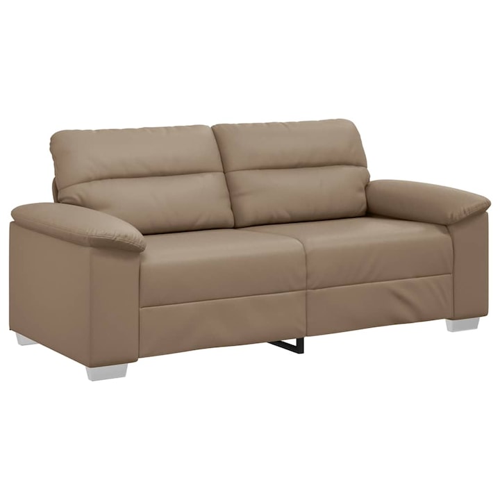vidaXL 2 személyes cappuccino színű műbőr kanapé 140 cm 4105342