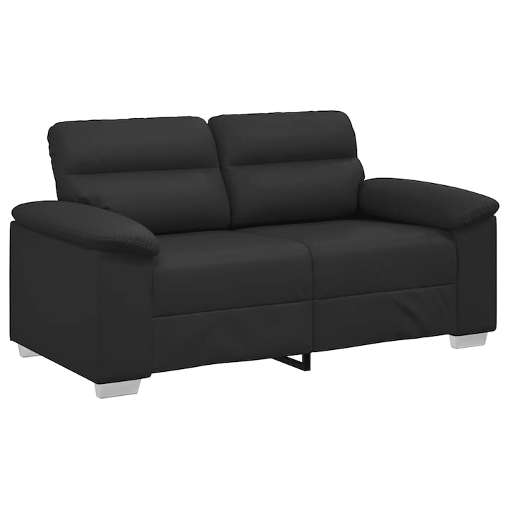 vidaXL 2 személyes fekete műbőr kanapé 120 cm 4105337