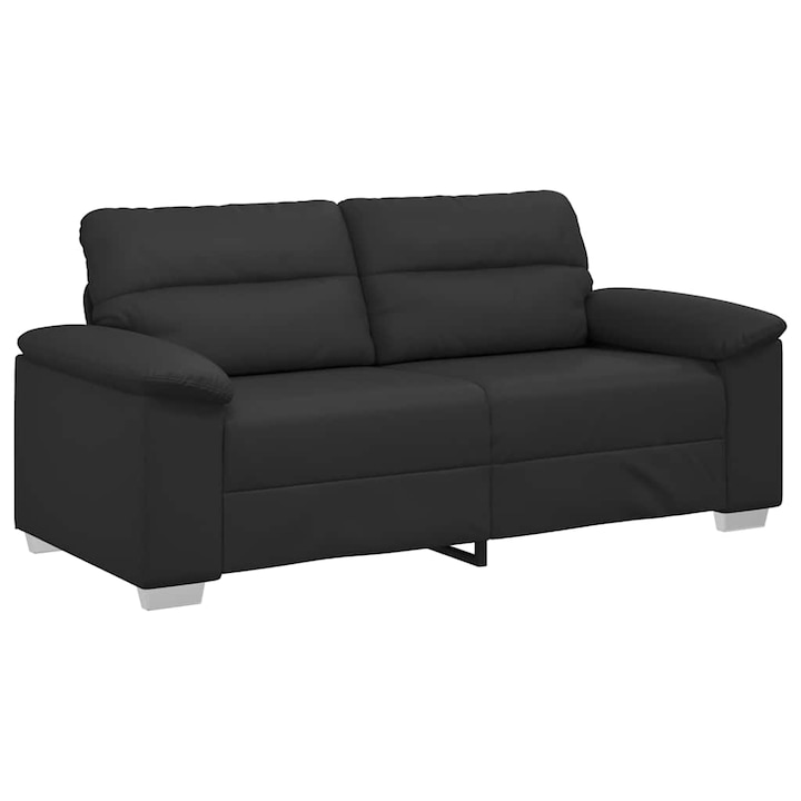 vidaXL 2 személyes fekete műbőr kanapé 140 cm 4105343