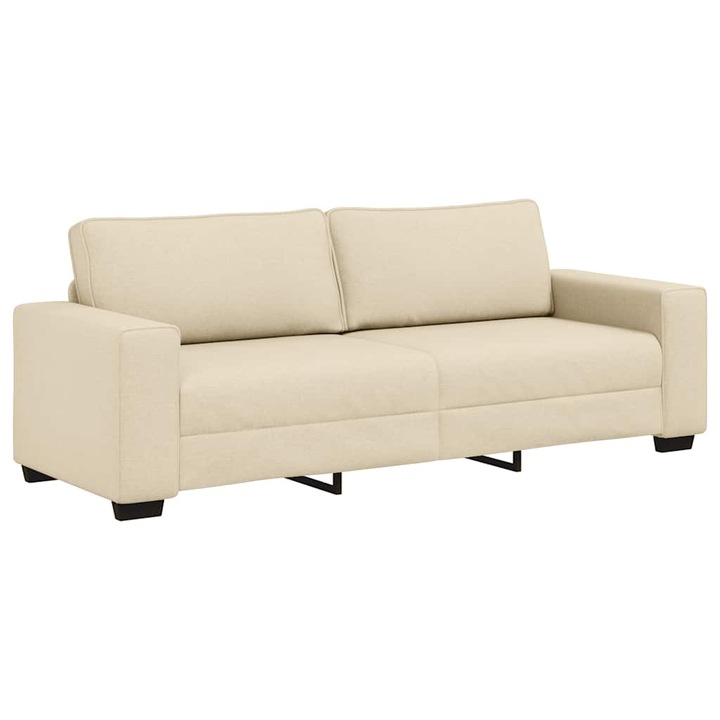 vidaXL 3 személyes krémszínű szövet kanapé 180 cm 4105183