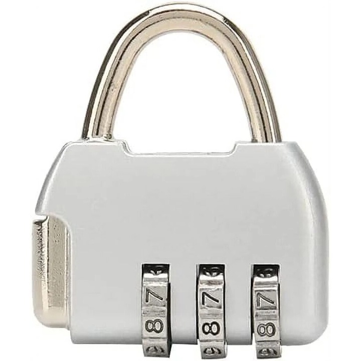 3-цифрен комбиниран катинар, водоустойчив, комплект от 6 цвята, различни размери