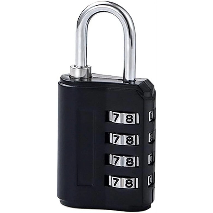 4-цифрен комбиниран катинар, устойчив на атмосферни влияния, изработен от цинкова сплав, 31x19 мм