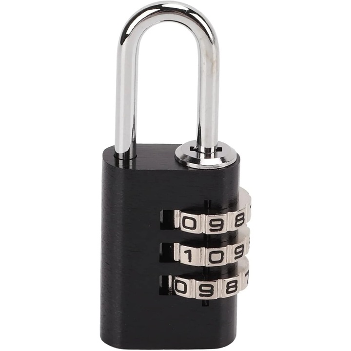 Алуминиева секретна брава, водоустойчива, 3 цифри, за шкафове, багаж, комплект 2 бр.