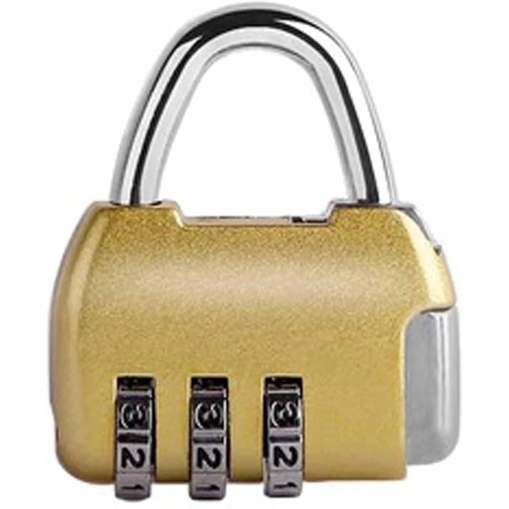 3-цифрена секретна брава, метална, водоустойчива, за училище, физкултурен салон, багаж
