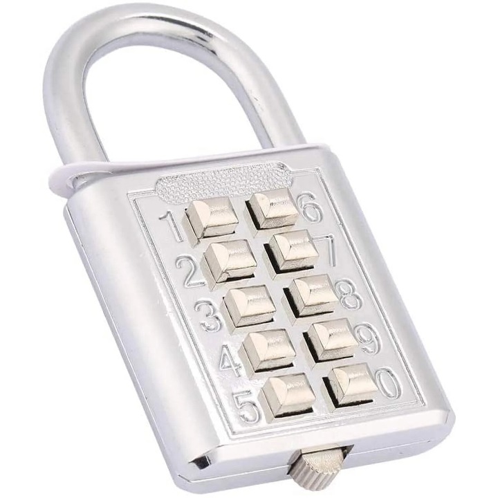 5-цифрена кодова брава, дизайн с дълги рамена, вътрешна и външна употреба, водоустойчива, за училище, фитнес, кутия за инструменти, порта, комплект