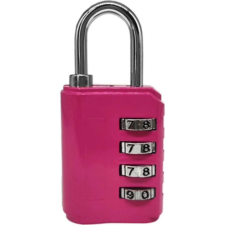 4-цифрен комбиниран катинар, водоустойчив, ярки цветове, малък размер