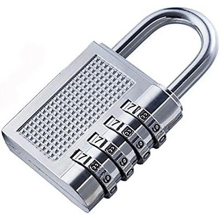 4-разрядна секретна брава, устойчива на атмосферни влияния, 8x4 см, комплект катинар