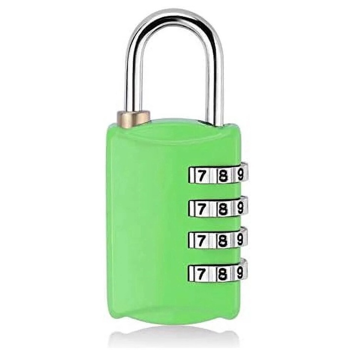 4-цифрен секретен катинар, зелен, 12x8x2 мм, комплект катинар