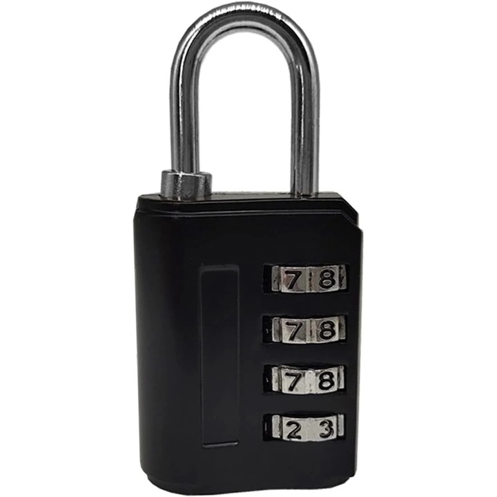 4-цифрен комбиниран катинар, против огъване, водоустойчив, многоцветен, малък размер