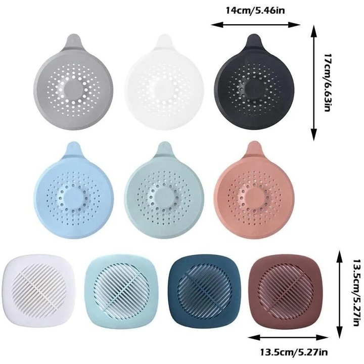 Капак за сифон на мивка, с вендузи, комплект 4 броя, многоцветни