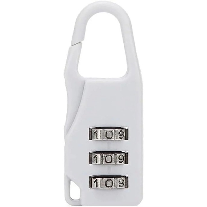 Комплект мини комбинирани катинарчета, бели, 2 бр