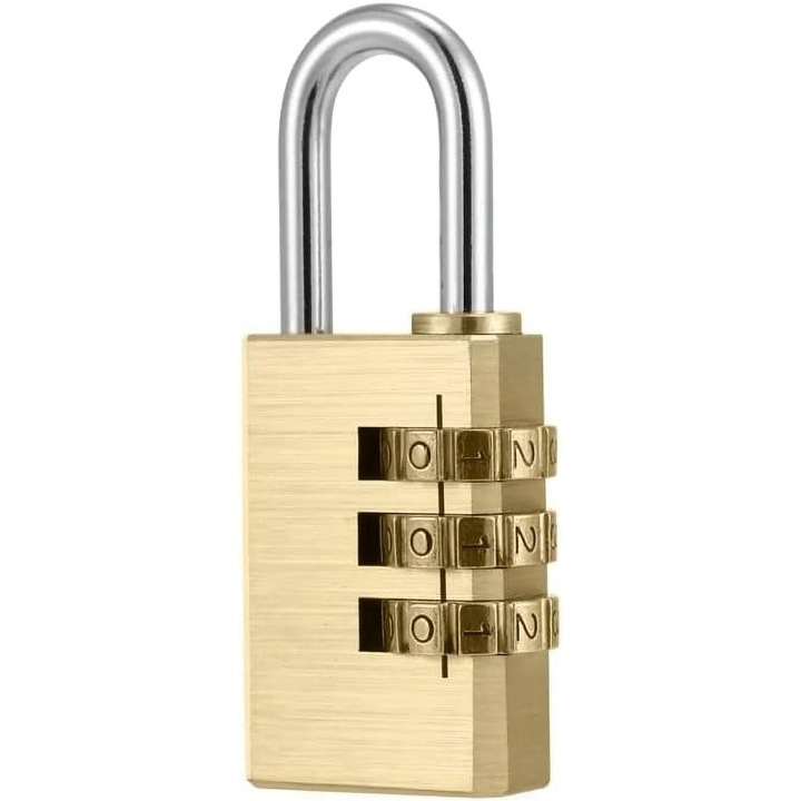 4-разрядна секретна брава, метален дизайн, за багаж, шкафове, кутии за инструменти, комплект