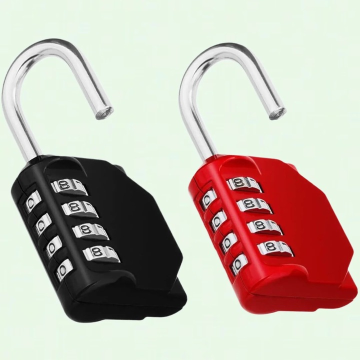Секретни брави комплект 2, 4 цифри за физкултурен салон, училище, врати, склад