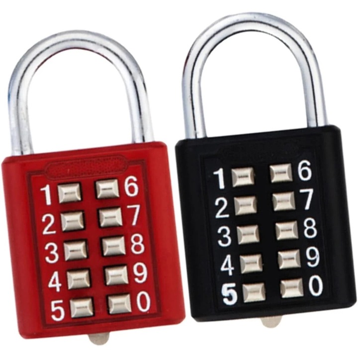 Секретна брава за шкафове, 4 бр., цинк, лека, преносима