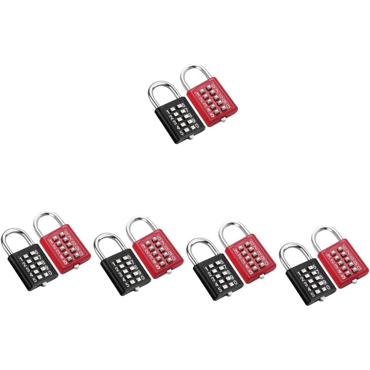 Комплект от 4 секретни ключалки, 10 цифри, устойчиви на атмосферни влияния, лесни за пренасяне