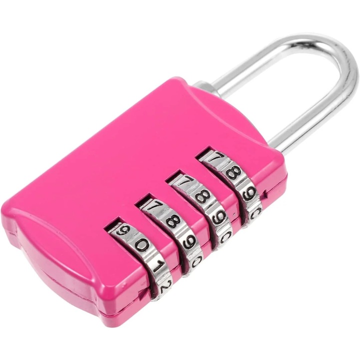 Комплект 4 кодови брави, 4 цифри, цинк, преносими, за багаж