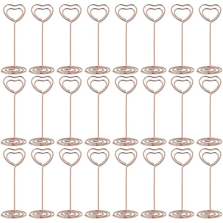 Комплект 24 поставки за картички, форма на сърце, парти аксесоари