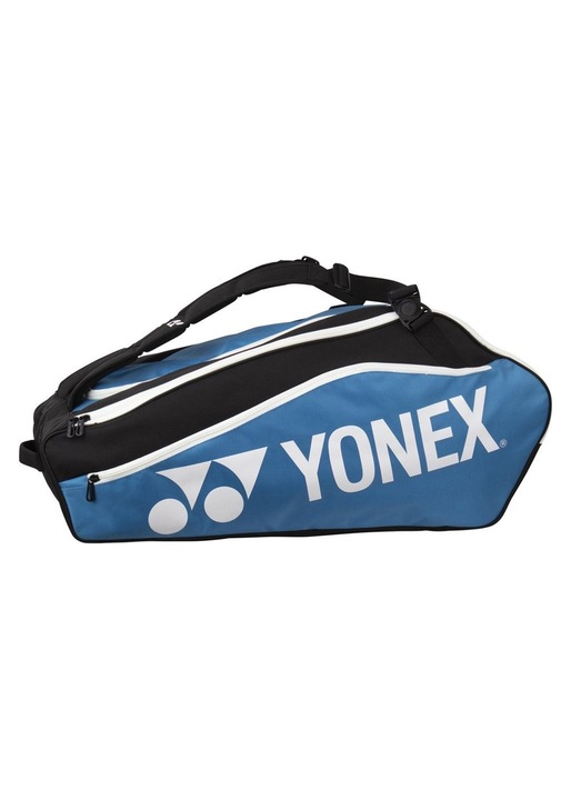Geanta sport Yonex 1222, neagra, capacitate 12 rachete, compartimente multiple