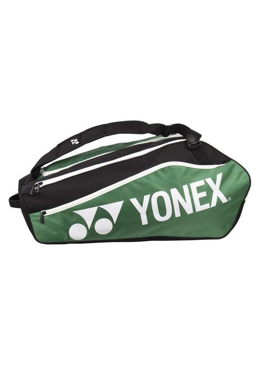 Geanta sport Yonex 1222, neagra, capacitate 12 rachete, compartimente multiple