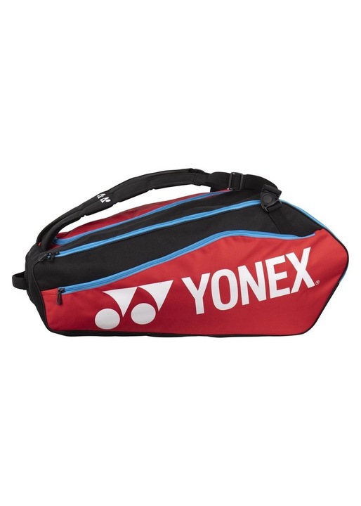 Geanta sport Yonex 1222, rosie, capacitate 12 rachete, compartimente multiple