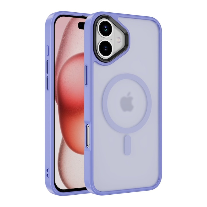 Husa pentru iPhone 16 Plus, Husa de Protectie, AIM TO POWER, Compatibila cu telefon Apple, MagSafe - Mov Deschis