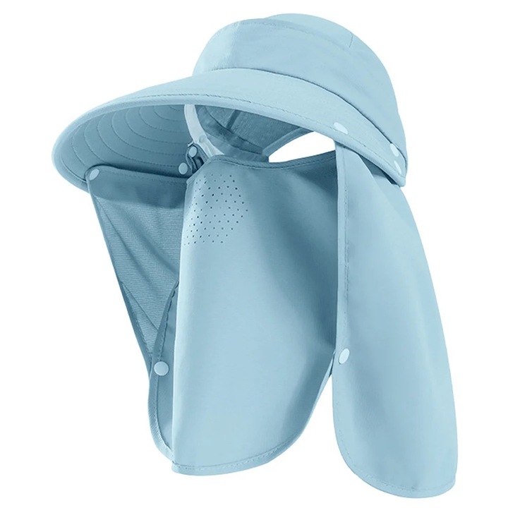 Лятна слънчева шапка, комплект от 1 шапка, сива, розова, цвят на кожата, светло синя, 17,5x15x29 см