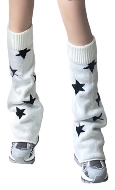 Дамски клин, акрил, Бял/Черен, One Size