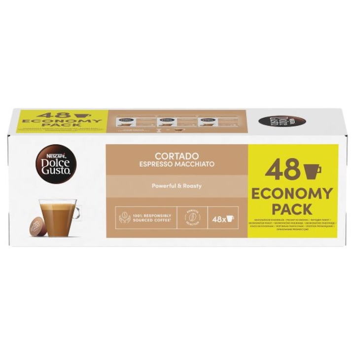 Комплект кафе капсули NESCAFЕ DOLCE GUSTO, Economy pack, Cortado, 302g, 48 бр