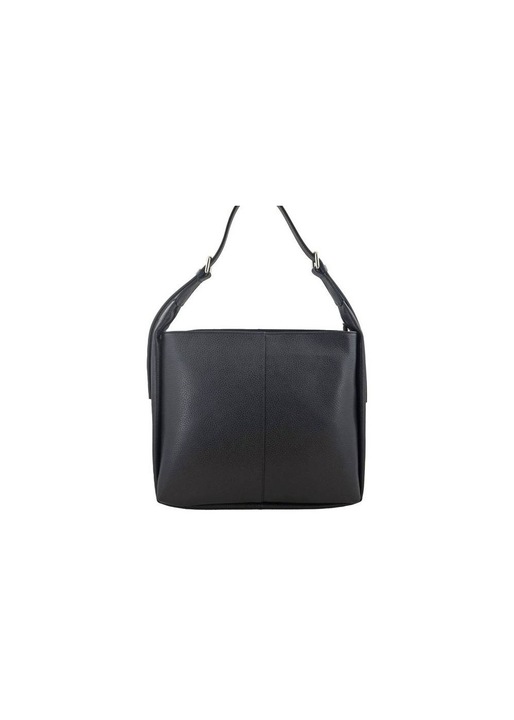 Geanta de umar din piele, Barberini's, neagra, 28x35x14cm, cu doua compartimente
