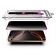 Folie de Protectie Privacy OG Purple compatibila iPhone 15 Pro Max, cu Kit de Aplicare Instanta si Functie Automata de Indepartare a Prafului, Ultra Claritate HD