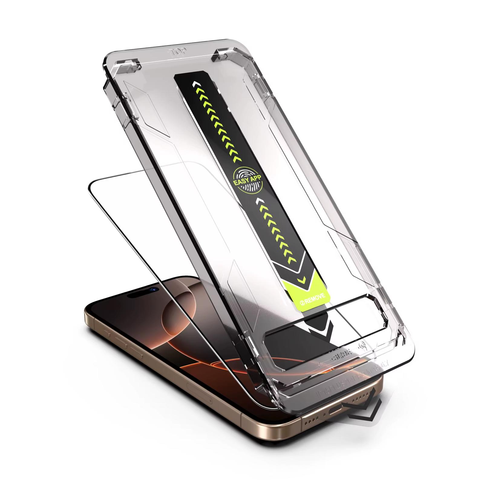 Folie de Protectie OG Purple compatibila Samsung Galaxy S24 Ultra, cu Kit de Aplicare Instanta si Functie Automata de Indepartare a Prafului, Ultra Claritate HD