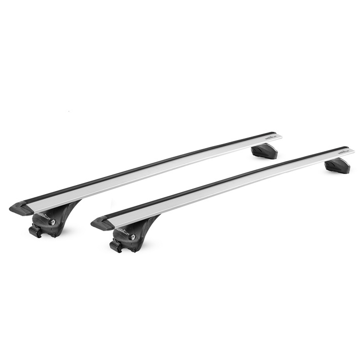 Bare transversale Green Valley Quick Vento Premium Silver Aluminiu pentru HYUNDAI Tucson Suv 2015-2018, cu prindere pe bare longitudinale integrate