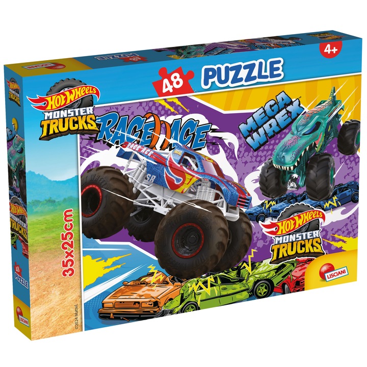 Пъзел, Lisciani, Hot Wheels, 48 части