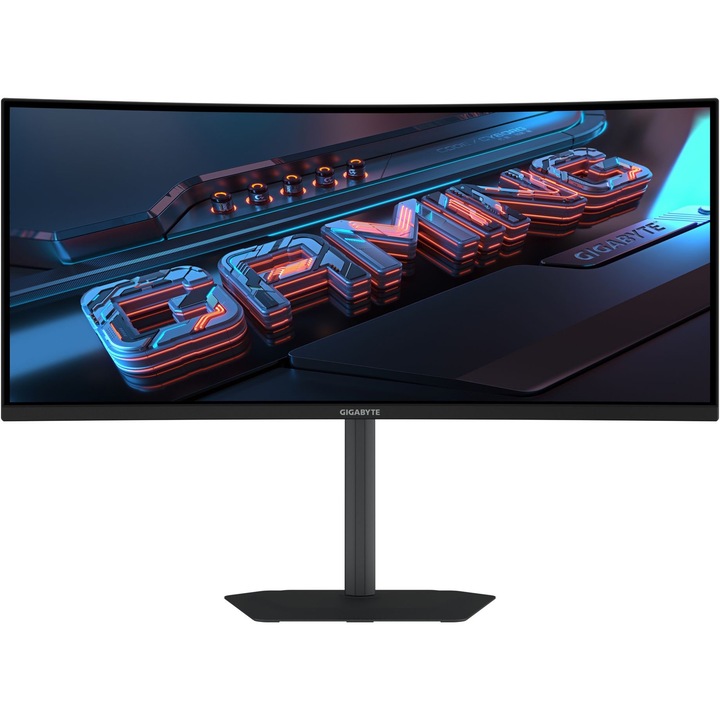 Monitor 34'' GIGABYTE G34WQCP, E-LED, VA, 3440 x 1440, 2 x HDMI 2.0, 1 x audiokimenet, 2 x DisplayPort 1.4, beépített hangszóró 2 x 2 W