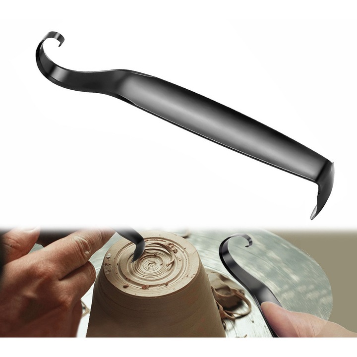 Lut unelte de sculptura, Excitat®, Otel inoxidabil, Hobby Handmade, Accesorii Diverse pentru Lut, Argila, DIY, negru