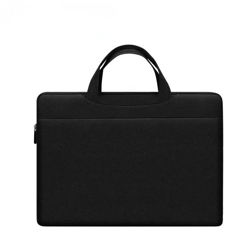Geanta de mana portabila pentru notebook, compatibila cu Apple MacBook Air, MacBook Pro Touch Bar 600D si alte laptopuri, compatibila cu 13 inchi pana la 15 inchi, material fibra de poliester, negru, 28cm * 39cm * 2.5cm