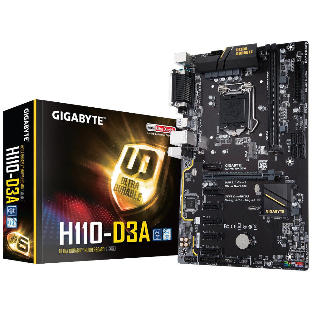 Gigabyte ga h110 d3a не видит 6 карту