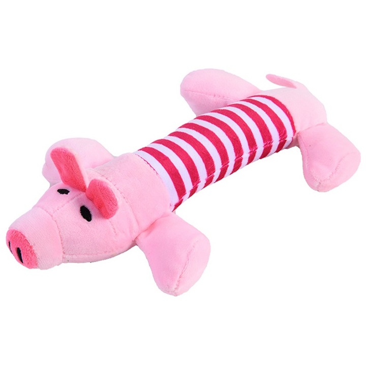 Jucarie pentru caini, design animal, roz, 25cm