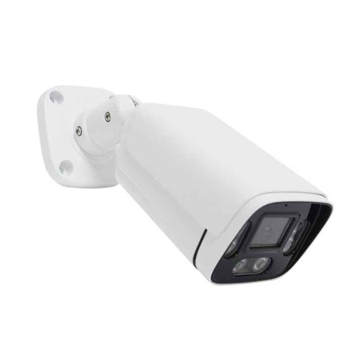 PNI IP7728 8MP камера за видеонаблюдение, 4 мм, 6 светодиода, D-WDR, ONVIF, 12V, за външна употреба, бяла