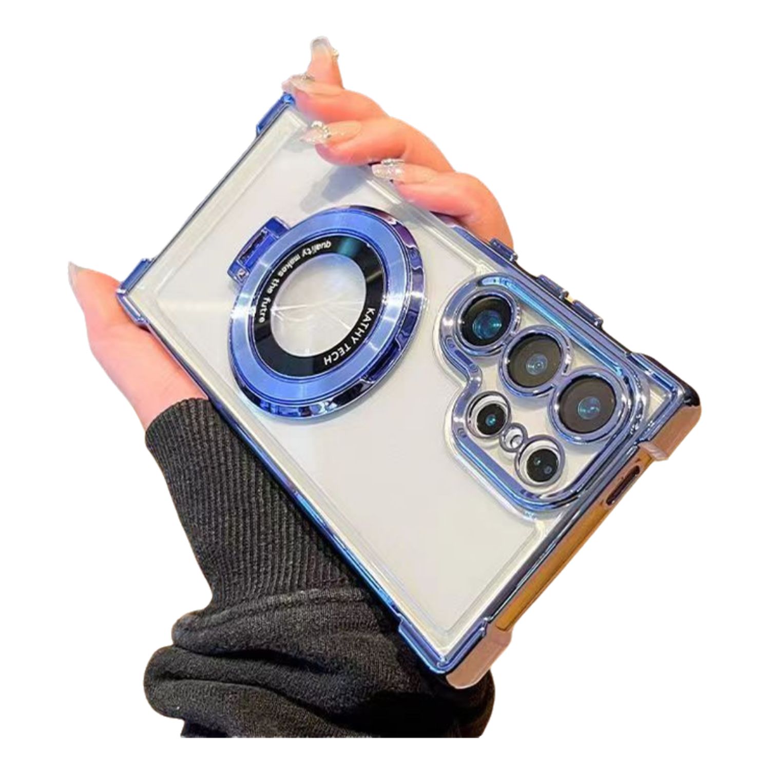 Husa telefon compatibila cu Samsung Galaxy S25 Ultra, Protectie Colturi, Ultra Protect, Anti-Shock Protection Hard, Technology Air Cushion, albastru