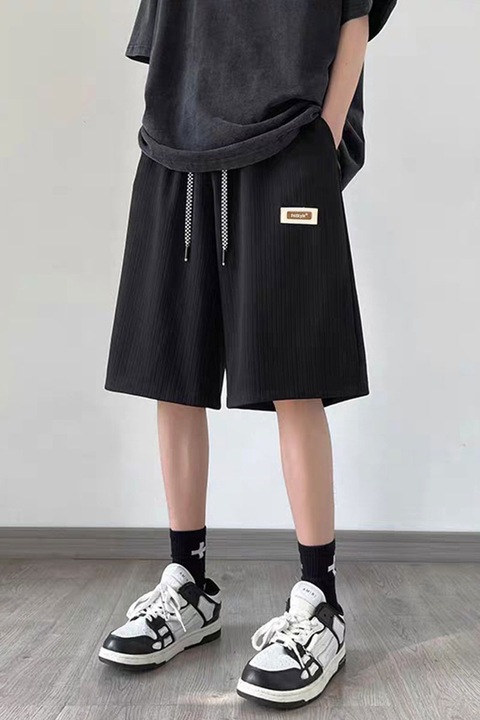 Pantaloni Scurti baggy, Negru Denim