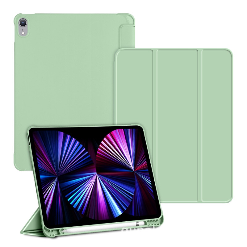 Husa pentru iPad de 10, 2 inchi 2019/2020/2021 Ecran de blocare inteligenta, rezistenta la socuri, anti-zgarieturi, verde deschis, Apple iPad 10.2" 2019