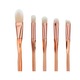 Set 8 pensule machiaj, sintetic, diverse dimensiuni, multicolor, 19x1.5cm